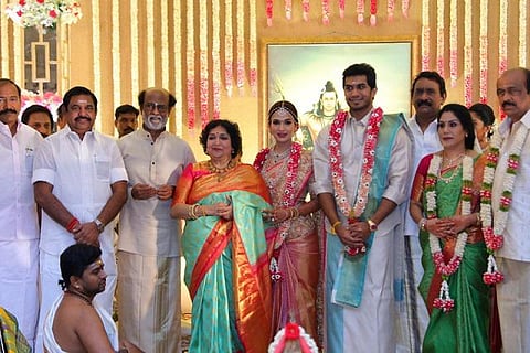 செளந்தர்யா - விசாகன் திருமணம்: முதல்வர், துணை முதல்வர் உள்ளிட்ட பிரபலங்கள் பங்கேற்பு