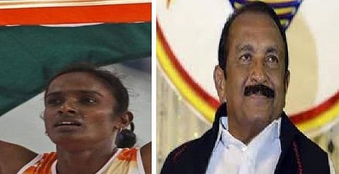 சோதனைகளை நெஞ்சுரத்தால் எதிர்கொண்டு சாதனை: கோமதி மாரிமுத்துவுக்கு வைகோ பாராட்டு