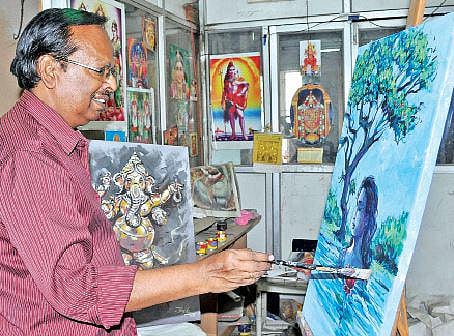 சினிமா பேனரிலிருந்து தேசிய விருது வரை... `திரைச்சீலை’ நூலாசிரியர் ஓவியர் ஜீவா