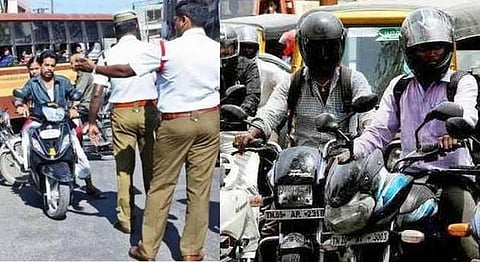 கட்டாய ஹெல்மட் சட்டம் தொடர்பாக என்ன நடவடிக்கை எடுக்கப்பட்டது? போக்குவரத்து இணை ஆணையர்கள் நேரில் ஆஜராக உயர் நீதிமன்றம் உத்தரவு
