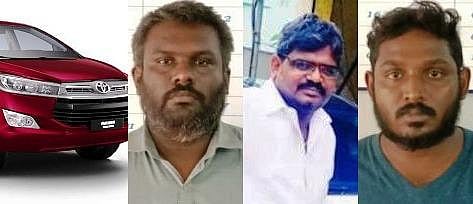 இன்னோவா காரும் இணை பிரியா திருடர்களும்: ஒரே காரை திருடித் திருடி 3 பேருக்கு விற்ற 4 பேர்: சிசிடிவி காட்சியால் சிக்கினர்