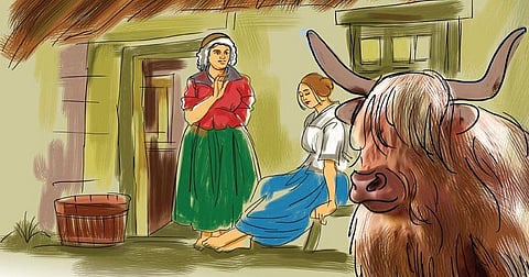 ஸ்காட்லாந்து நாட்டுக் கதை: அரக்கனிடம் மாட்டிய பெண்கள்