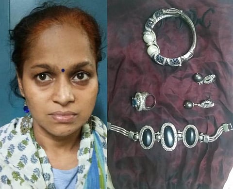 சிகிச்சை அளிக்க வந்த இடத்தில் கைவரிசை காட்டிய பெண்: ரூ.7 லட்சம் மதிப்புள்ள வைர நகைகளுடன் மாயமானவர் கைது