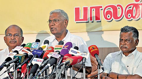 இன்றைய அரசியல் சூழலில் கம்யூனிஸ்ட் கட்சிகள் இணைவது அவசியம்: இந்திய கம்யூனிஸ்ட் பொதுச்செயலாளர் டி.ராஜா வலியுறுத்தல் 
