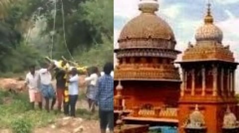 பட்டியல் இனத்தவர் உடலை கொண்டுச் செல்ல அனுமதி மறுப்பு; உடலை பாலத்திலிருந்து கயிறு கட்டி இறக்கிய விவகாரம்: உயர் நீதிமன்றம் நோட்டீஸ்