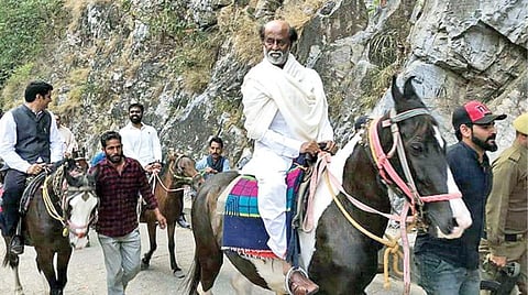 கடந்த ஆண்டு மார்ச் மாதம் இமயமலை சென்ற ரஜினி. (கோப்புப் படம்)