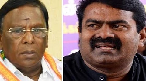 முதல்வர் நாராயணசாமி, சீமான்: கோப்புப்படம்