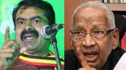 சீமானின் பேச்சு ஏழு தமிழர்கள் விடுதலைக்குத் தடையாக இருக்கும்: கி.வீரமணி பேட்டி
