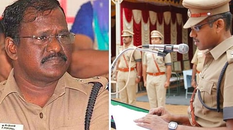 இடது புதிய எஸ்.பி. பெருமாள், வலது பழைய எஸ்.பி. ராஜராஜன்