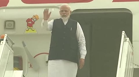 புதுடெல்லியில் இருந்து தனிவிமானம் மூலம் பிரேசில் புறப்பட்ட பிரதமர் மோடி : படம் ஏஎன்ஐ