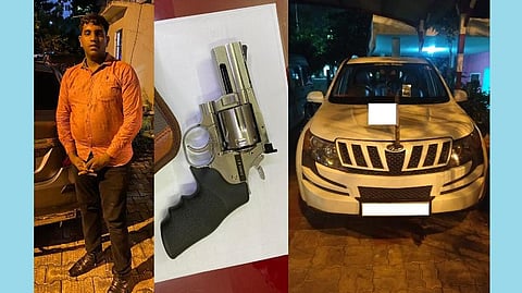 கைதான போலி பத்திரிகையாளர் மற்றும் சங்கத்தலைவர் தனசேகர்.