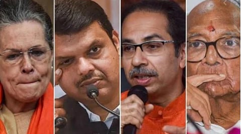 சோனியா காந்தி, தேவேந்திர பட்னாவிஸ், உத்தவ் தாக்கரே, சரத் பவார் | கோப்புப் படம்.