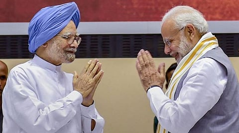 முன்னாள் பிரதமர் மன்மோகன் சிங், பிரதமர்  மோடி: படம் உதவி ட்விட்டர்