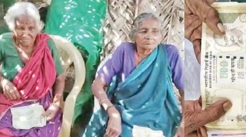 பழைய ரூபாய் நோட்டுகளுடன் தவித்த ﻿﻿2 மூதாட்டிகளுக்கு முதியோர் உதவித் தொகை: ﻿வருவாய்த் துறை நடவடிக்கை﻿