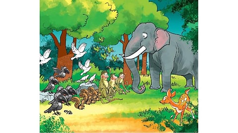 கதை வழி கணிதம் - 9: சரியான விடை கண்டுபிடித்த யானை!