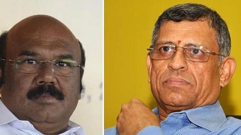 அமைச்சர் ஜெயக்குமார் - குருமூர்த்தி: கோப்புப்படம்
