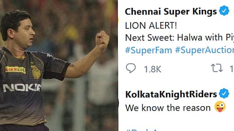 பியூஷ் சாவ்லாவை ஏலம் எடுத்த சென்னை அணி: கிண்டல் செய்த கொல்கத்தா நைட் ரைடர்ஸ்
