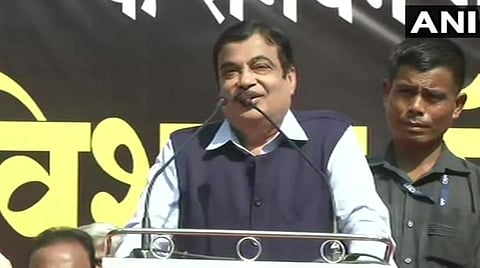 மத்திய அமைச்சர் நிதின் கட்கரி நாக்பூரில் நடந்த பேரணியில் பேசிய காட்சி | படம்:ஏஎன்ஐ.