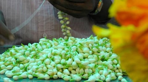 பனியால் விளைச்சல் குறைவு: மல்லிகைப்பூ கிலோ ரூ.3300-க்கு விற்பனை