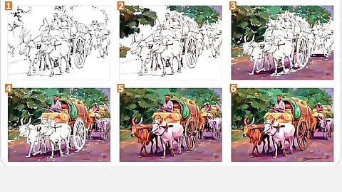 உனக்குள் ஓர் ஓவியன்-11: ஜல்ஜல்லென வருது மாட்டுவண்டி!