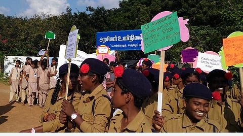 தூய்மை இருவார விழாக் கொண்டாட்டம்: அசத்திய அஸ்தினாபுரம் அரசுப்பள்ளி