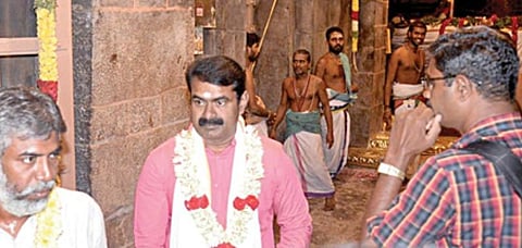 சிவனை வழிபட்டதற்காக கிண்டல் செய்தவர்; தஞ்சை பெரிய கோயிலுக்கு சீமான் போனது வடிவேலு காமெடியைவிட வேடிக்கை: ‘ஃபிரெண்ட்ஸ்’ திரைப்பட நடிகை விஜயலட்சுமி கடும் விமர்சனம்