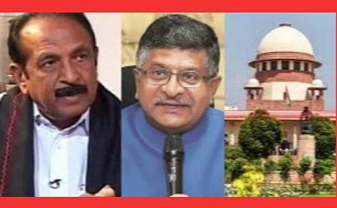 சென்னையில் உச்ச நீதிமன்றக் கிளை அமைக்கும் விவகாரம்: வைகோவுக்கு மத்திய சட்ட அமைச்சர் கடிதம்