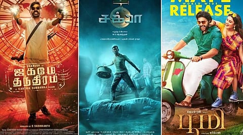 மே 1 வெளியீடு: 'ஜகமே தந்திரம்' Vs ‘பூமி’ Vs ‘சக்ரா’