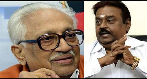 க.அன்பழகன் - விஜயகாந்த்: கோப்புப்படம்