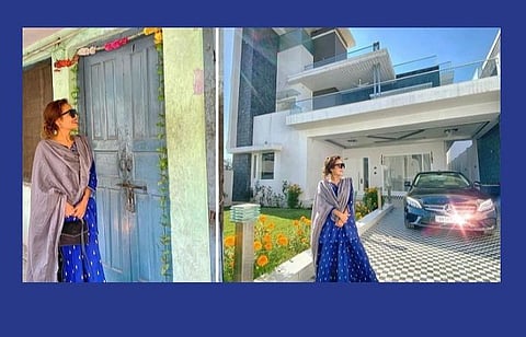 ஒரு அறை வீட்டிலிருந்து மாளிகைக்கு: பாலிவுட் பாடகியின் மகிழ்ச்சிப் பதிவு