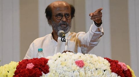 செய்தியாளர்கள் சந்திப்பில் ரஜினி |  படம்: ம.பிரபு