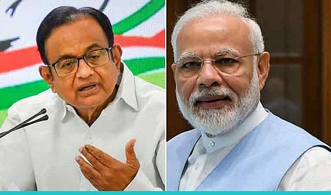 பிரதமர் மோடி, காங்கிரஸ் மூத்த தலைவர் ப.சிதம்பரம் : கோப்புப் படம்.