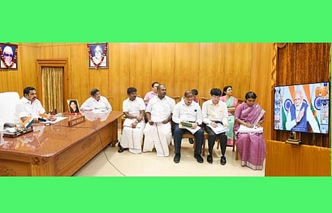 75 மாவட்டங்களில் கரோனா தடுப்பு நடவடிக்கை; மாநில தலைமைச் செயலர்கள் கூட்டத்தில் முடிவு