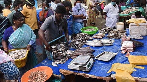 கோவை உக்கடம் மீன் மார்க்கெட்: கோப்புப்படம்