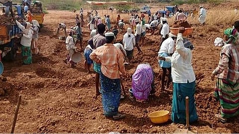 சிவகங்கையில் நூறு நாள் வேலைத் திட்டத்தில் ஊதியம் வழங்காததால் தொழிலாளர்கள் அதிருப்தி