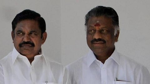 முதல்வர் பழனிசாமி மற்றும் துணை முதல்வர் ஓ.பன்னீர்செல்வம்: கோப்புப்படம்