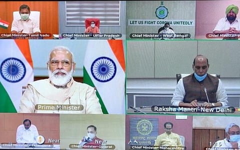 கரோனா பரவல் தடுப்பு: 10 மாநில முதல்வர்களுடன் பிரதமர் மோடி ஆலோசனை