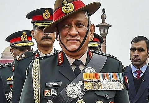 தலைமைப் பாதுகாப்பு அதிகாரி பிபின் ராவத் : கோப்புப்படம்