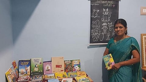 தீப்பெட்டித் தொழிலாளர்களின் குழந்தைகளுக்காக அருகாமையில் ஒரு பள்ளி; அதன் ஆசிரியர் ஜெயமேரி