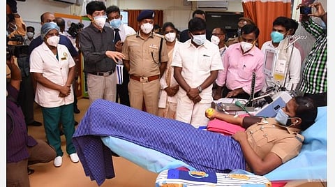 சென்னை காவல்துறையின் மெச்சத்தகுந்த சேவை: 38 காவலர்கள் பிளாஸ்மா தானம்