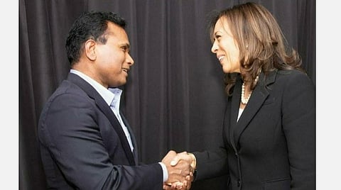 டெல் கே.கணேசன் - கமலா ஹாரிஸைச் சந்தித்தபோது