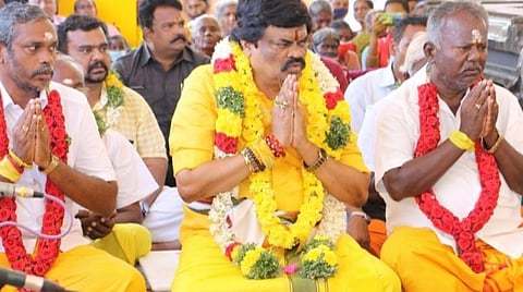 விருதுநகரில் குலதெய்வக் கோயில் கும்பாபிஷேக விழாவில் பங்கேற்ற அமைச்சர் ராஜேந்திர பாலாஜி