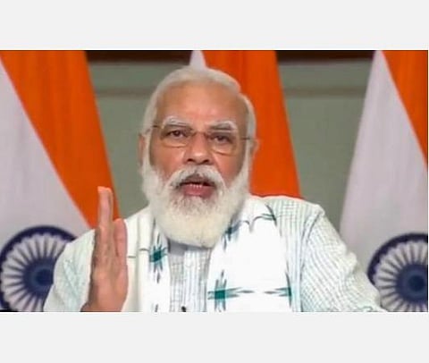 ரிக் வேத மந்திரத்தை மேற்கோள் காட்டி விவசாயிகளைப் போற்றிய மோடி