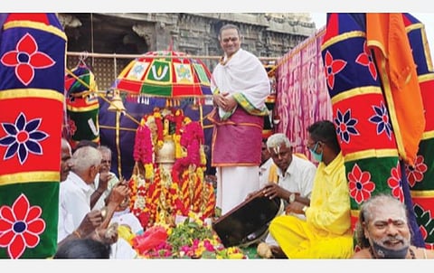 காஞ்சிபுரத்தை  வந்தடைந்த அயோத்தி ராமர் கோயிலுக்குச் செல்லும் மணி.