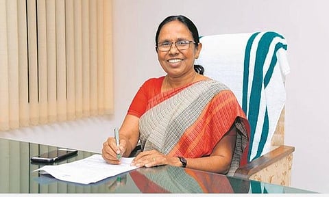 கேரள சுகாதாரத்துறை அமைச்சர் கே.கே.ஷைலஜா: கோப்புப்படம்