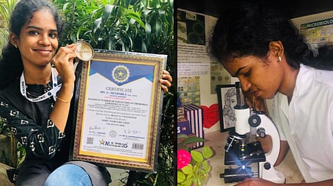 நுண்ணுயிரிகளின் 17 ஆயிரம் படங்கள் சேகரிப்பு: 23 வயது மாணவி ஷர்மிளா உலக சாதனை