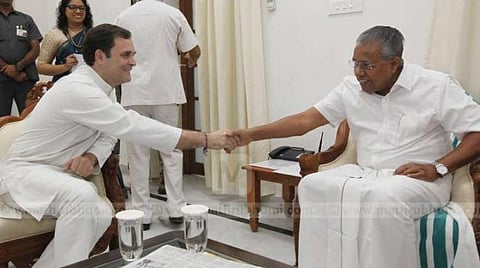 காங்கிரஸ் எம்.பி. ராகுல் காந்தி, கேரள முதல்வர் பினராயி விஜயன் : கோப்புப்படம்