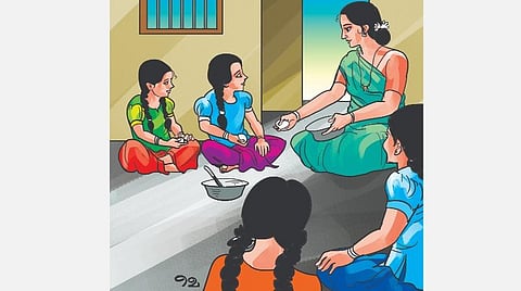 சில தருணங்களும் சில நிகழ்வுகளும் 9: வாழைப்பூ மடலில் தயிர் சாதம்
