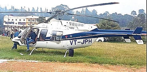 கொடைக்கானலின் இயற்கை எழிலை சுற்றுலாப் பயணிகள் ரசிப்பதற்காக முதன்முறையாக தனியார் ஹெலிகாப்டர் சேவை அறிமுகப்படுத்தப்பட்டுள்ளது.