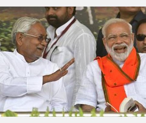 பிஹார் முதல்வர் நிதிஷ் குமார்,  பிரதமர் மோடி : கோப்புப்படம்